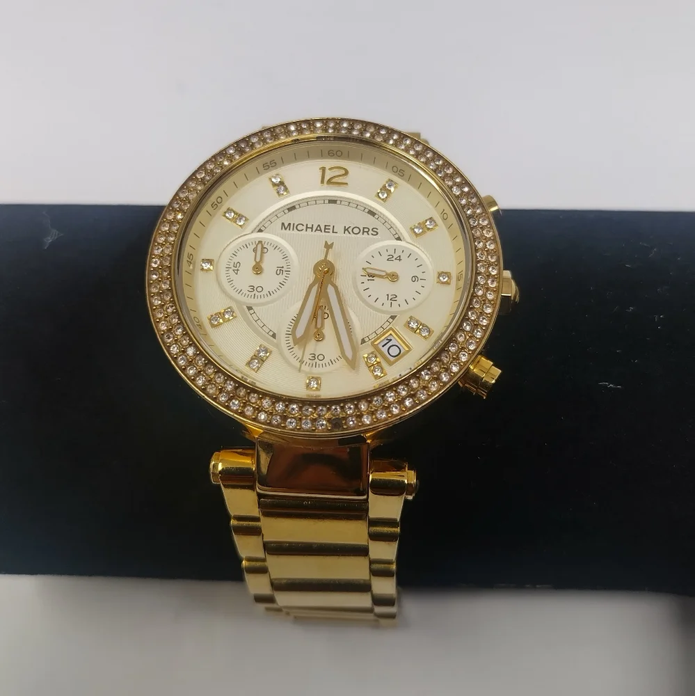 Michael Kors Parker Gold Watch - Picture 3 of 8